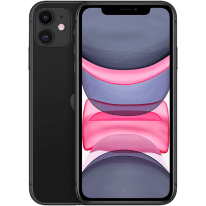 Imagem do iPhone 11 na cor preta.
