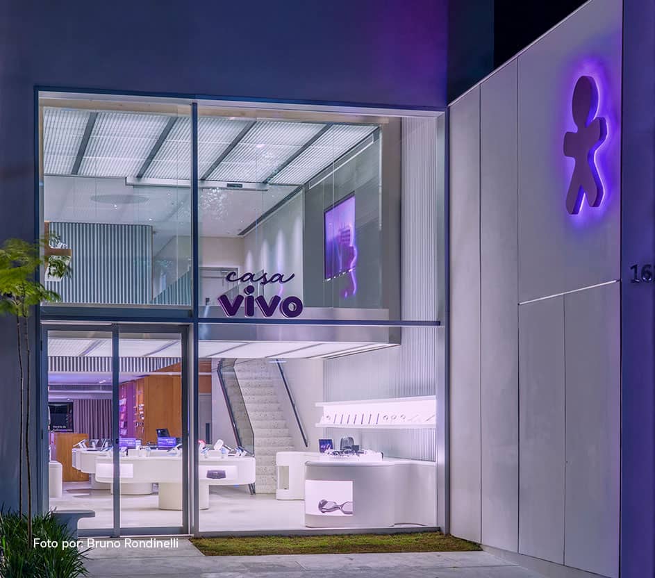 Fachada da loja conceito Casa Vivo.