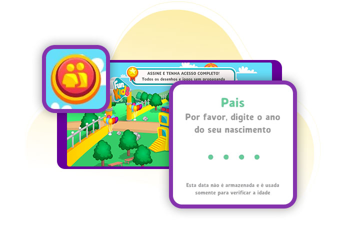 Printscreen da tela na qual pais devem inserir ano de nascimento.