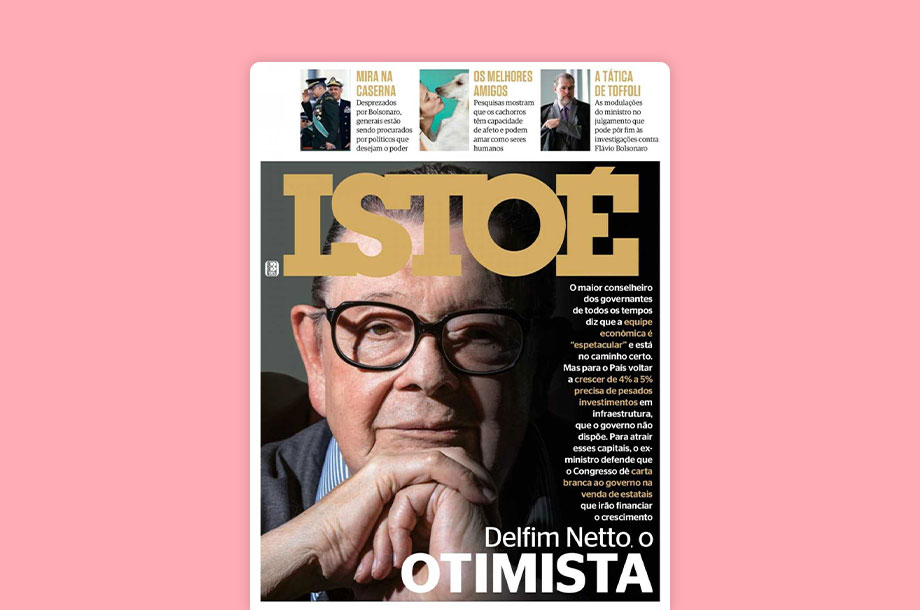 Imagem de capa da revista Istoé.