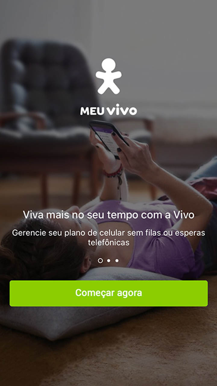 Captura da tela inicial do App Vivo