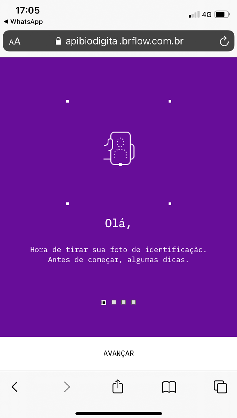 Printscreen da tela do BrSafe