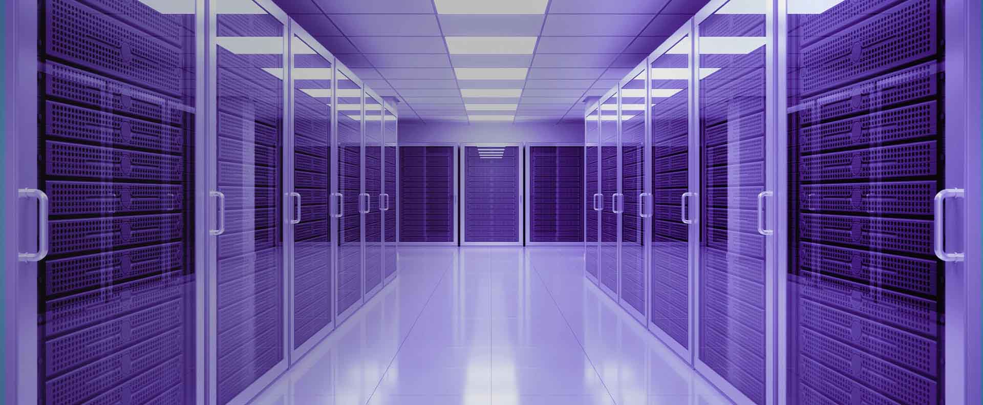 Imagem de uma sala de servidores