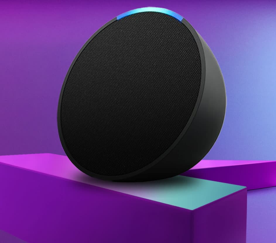 Imagem de um auto-falante Echo Pop.