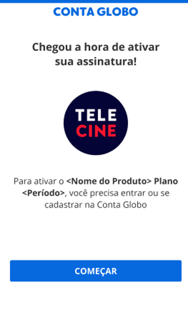 Captura de tela da Conta Globo.