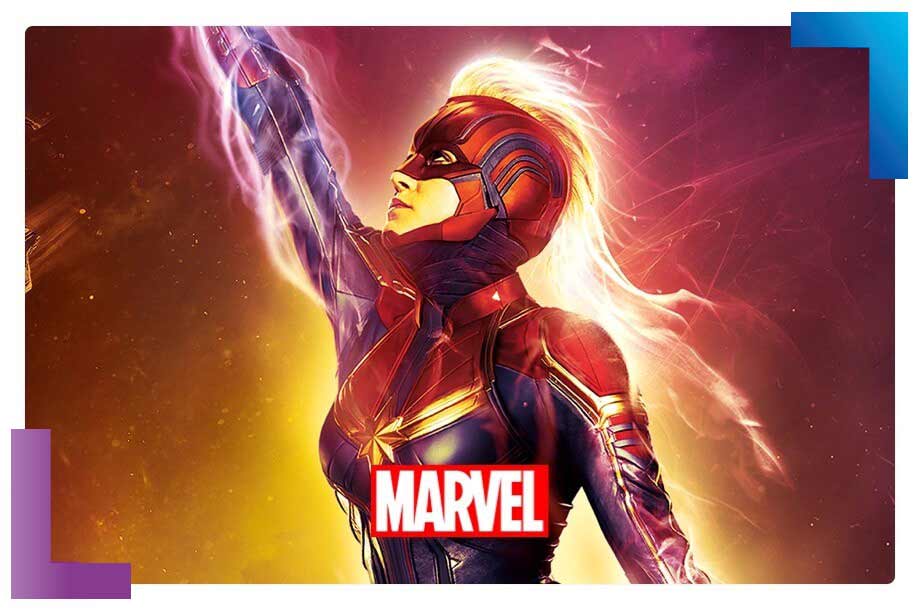 Imagem promocional do filme "Capitã Marvel".
