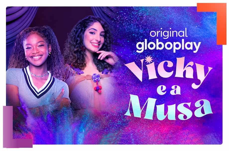 Imagem promocional da série "Vicky e a Musa".