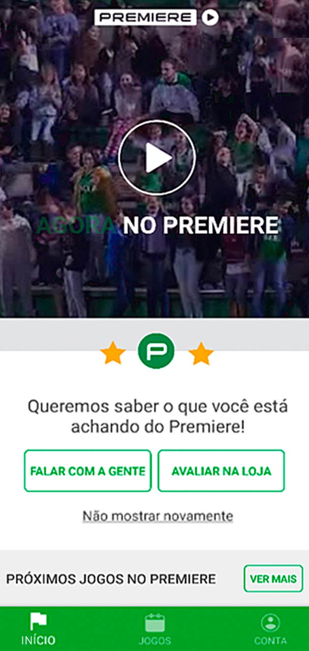 Captura do app Premiere.