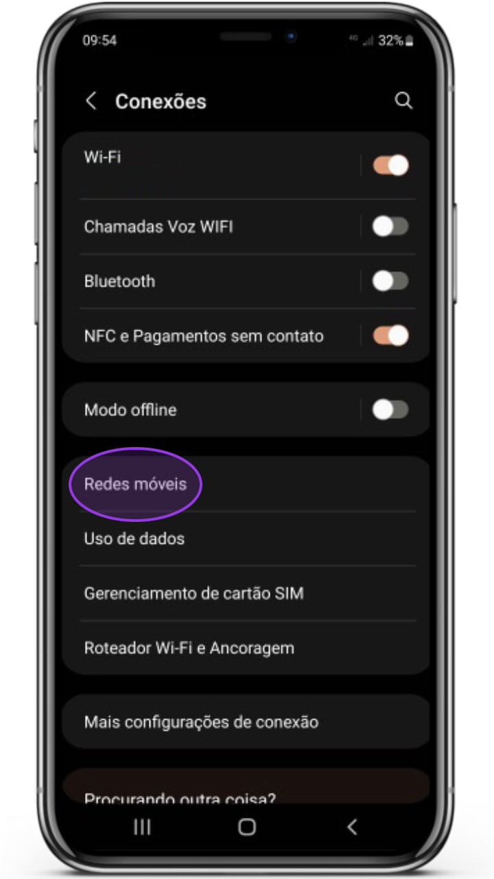 Captura de tela da seção Descubra indicando clique na seção Meu Plano.