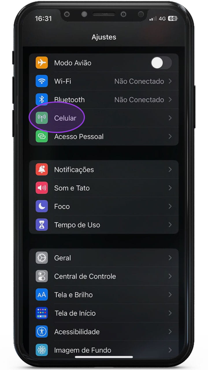 Captura de tela inicial do app Meu Vivo.