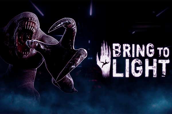 Jogo Bring to Light, mostro bravo com o escrito do jogo. 