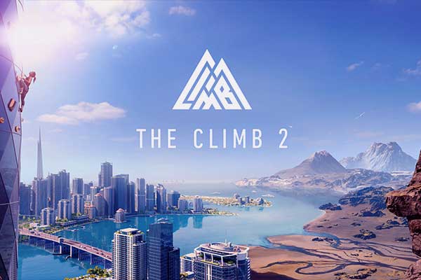 Jogo de realidade virtual The Climb 2,. entre em cavernas escalando arranha-céus