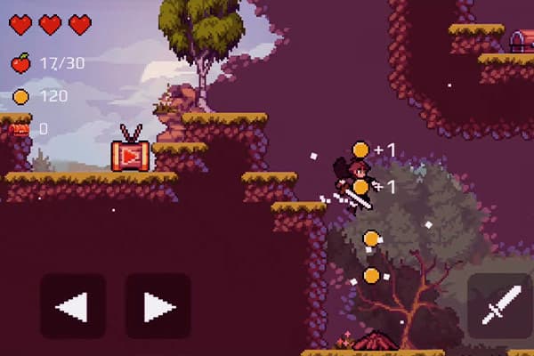 Cena do jogo para celular Apple Knight: Action Plataform