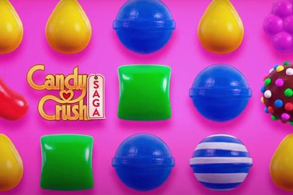 Cena do jogo para celular Candy Crush Saga