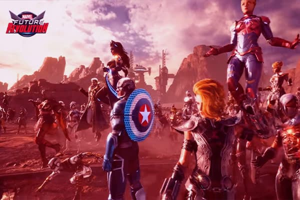Cena do jogo para celular Marvel Future Revolution