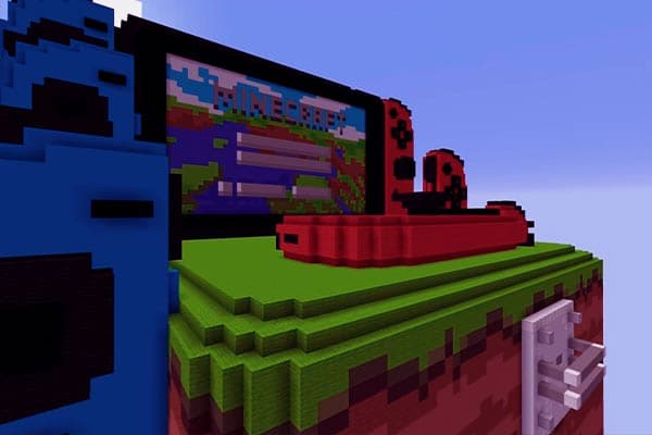 Cena do jogo para celular Minecraft