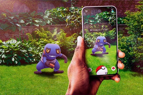Cena do jogo para celular Pokemon Go