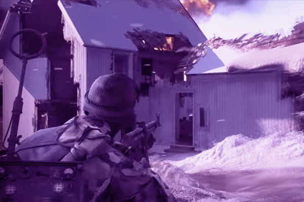 Captura de tela de um jogo, evidenciando o "ghosting" na imagem.