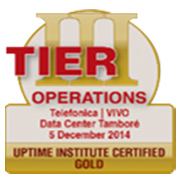Ilustração do certificado TIER 3 do data center vivo