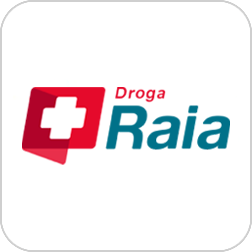 Logo da farmácia Droga Raia.